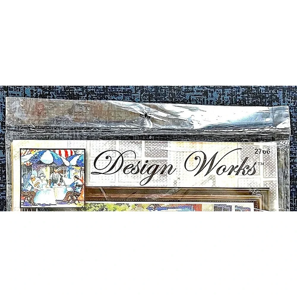 Design Works Cafe in the Sun Counted Cross Stitch Kit #2766 Brand New 14X14